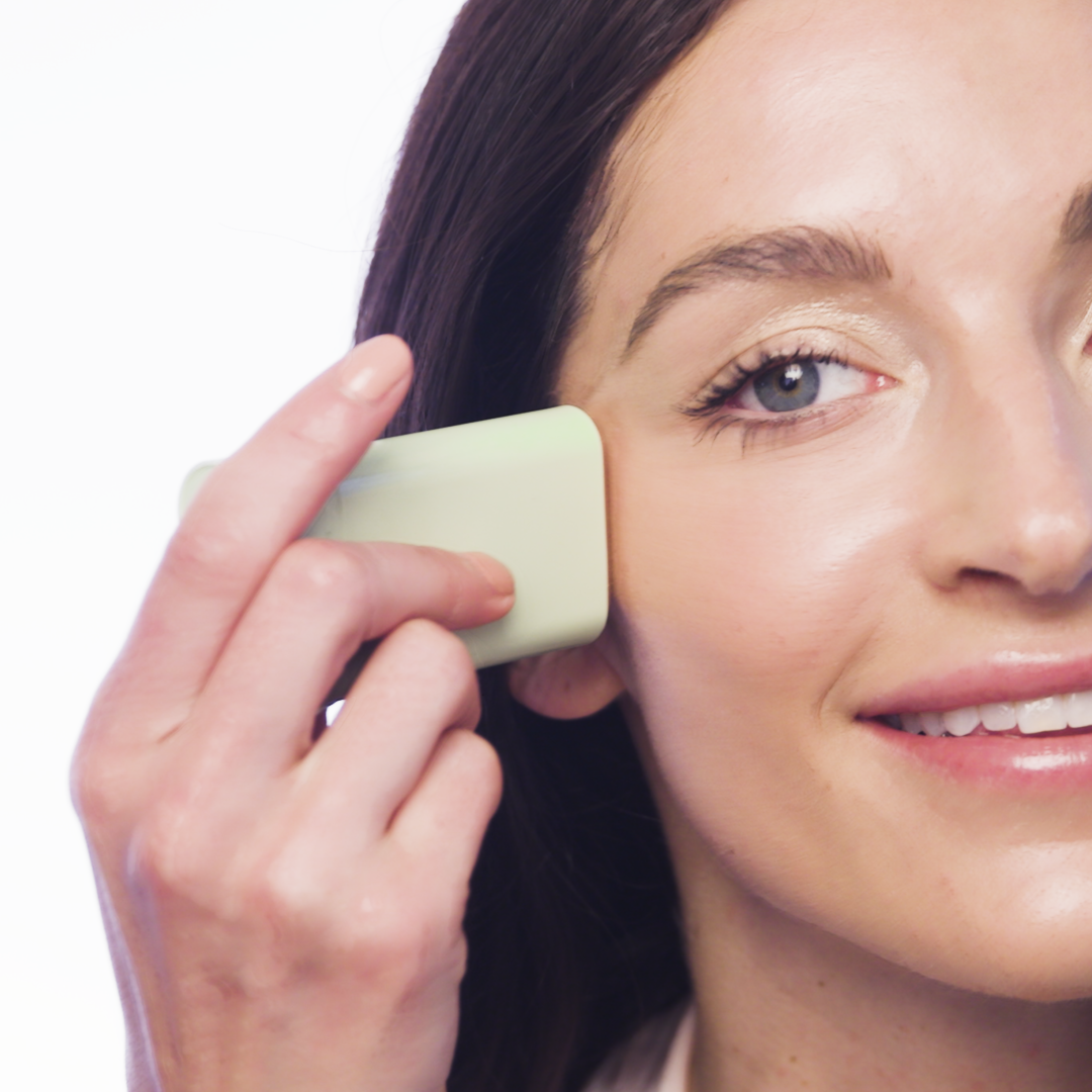 On-the-Glow swipe on cheek