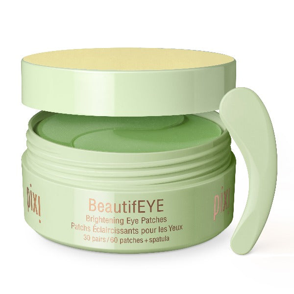 Pixi BeautifEYE Brightening Eye Patches opened with scooper