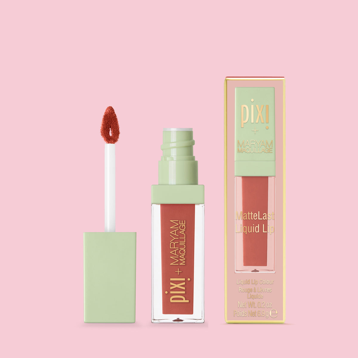 Pixi + Maryam Maquillage MatteLast Liquid Lip Siesta Peach with box