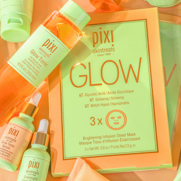 Glow Sheet Mask - Radiance-Boosting Glycolic Acid Face Mask, 3