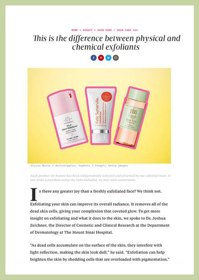 Hello Giggles - This is the Difference Between Physical and Chemical Exfoliants