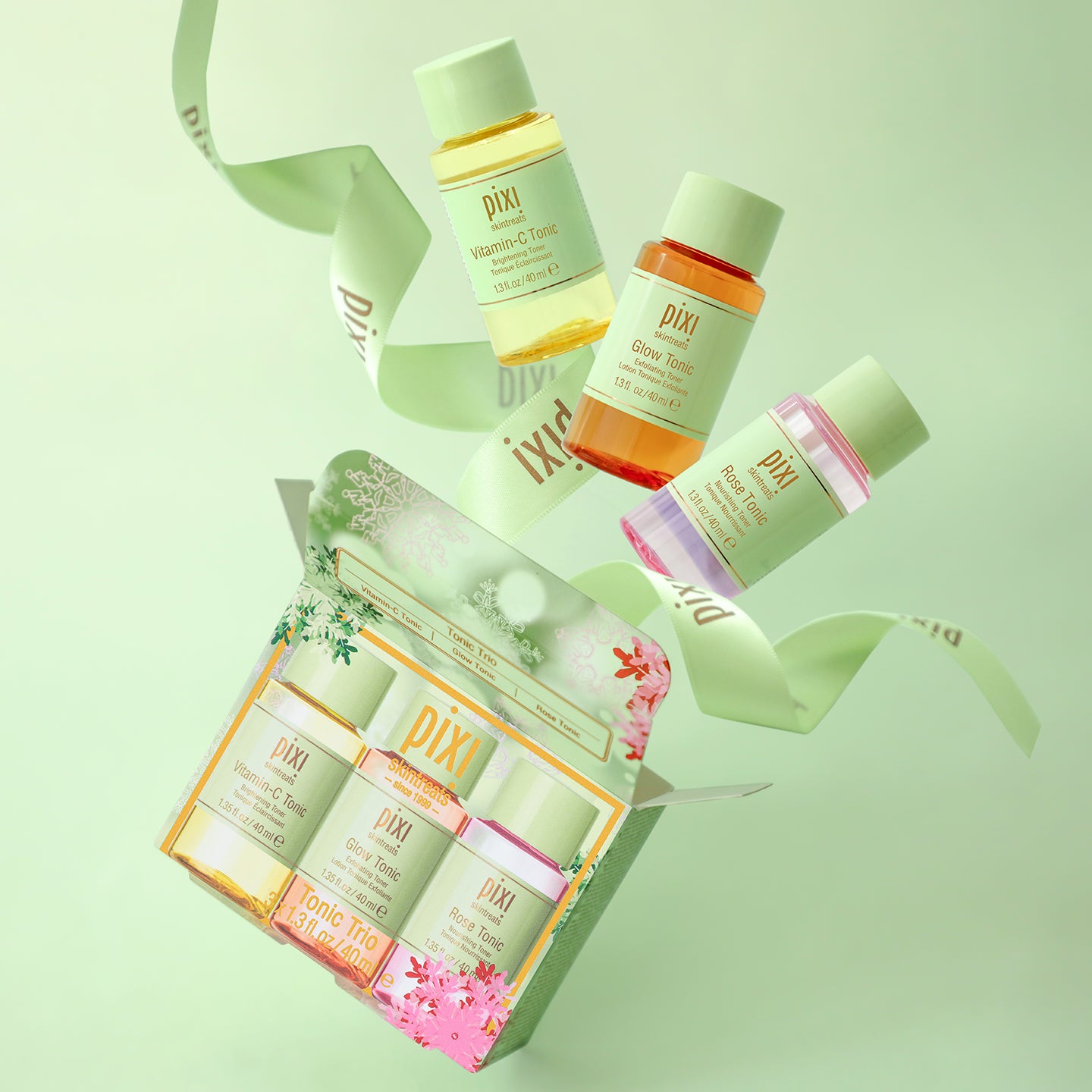 Tonic Trio Kit - Exfoliate, Hydrate and Brighten - Pixi Beauty