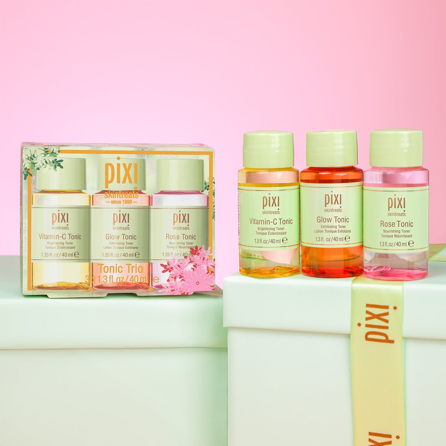 Tonic Trio Kit - Exfoliate, Hydrate and Brighten - Pixi Beauty