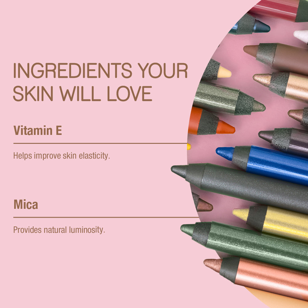 Ingredients Your Skin Will Love. Vitamin E Helps improve skin elasticity. Mica Provides natural luminosity.
