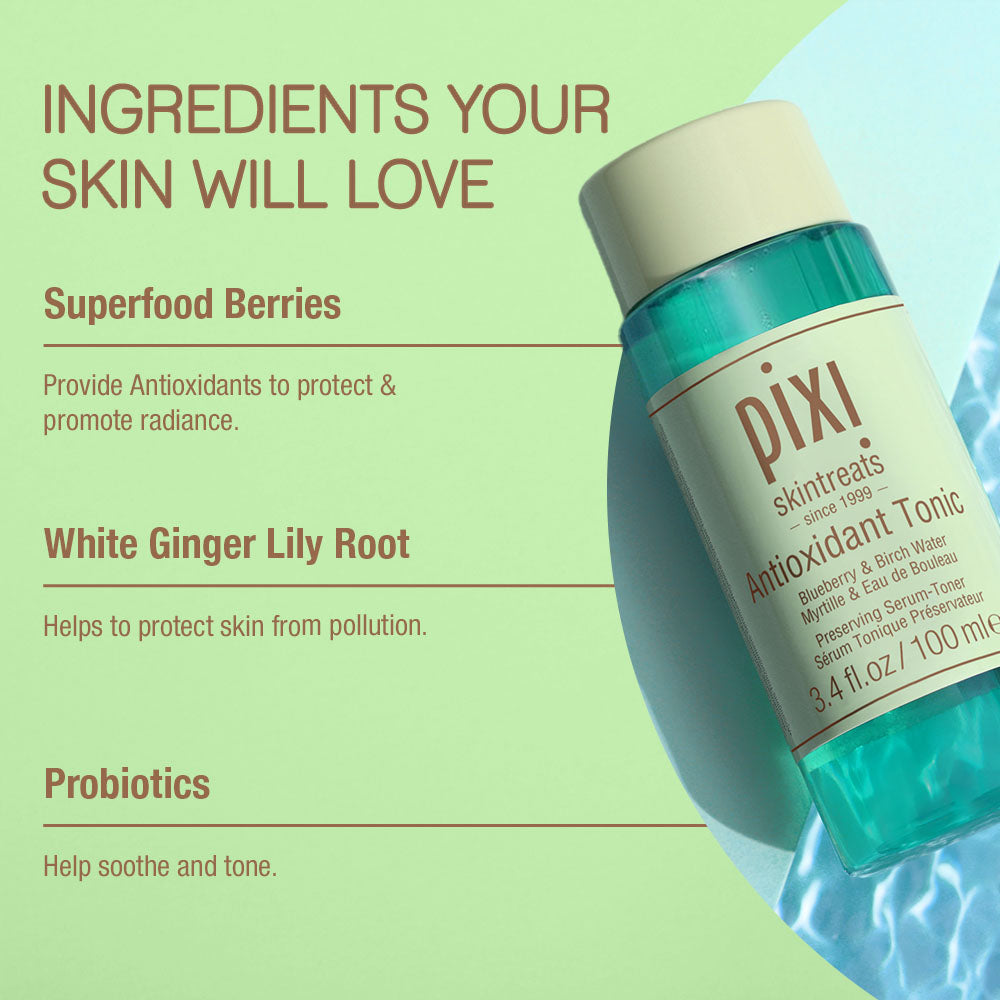 Antioxidant Tonic Travel Size - Hydrating 3-in-1 Toner + Essence - Pixi Beauty Antioxidant Tonic Travel Size - Hydrating 3-in-1 Toner + Essence - Pixi Beauty