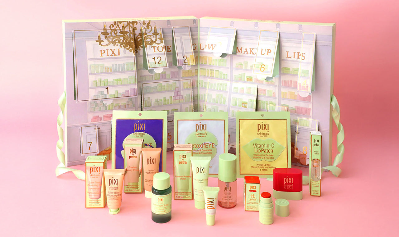 Advent Calendar opened to display all featured products