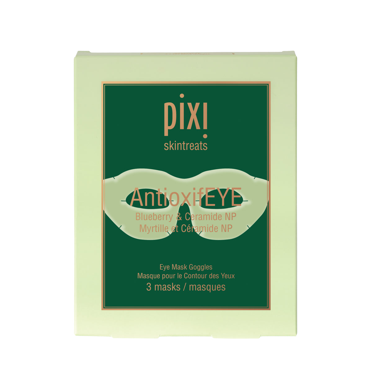  PIXI skintreats AntioxidEYE eye mask packaging on a white background