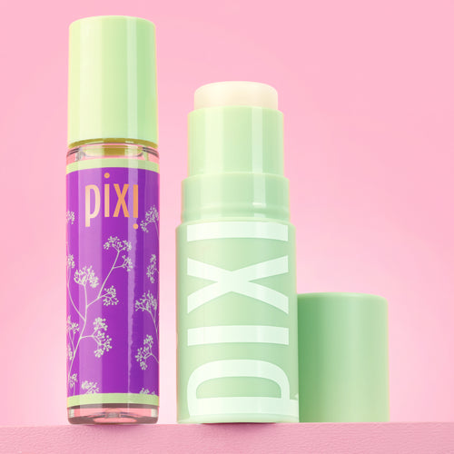 Petra's Overnight Reset featuring Glow-y Lip Oil and +Hydra LipTreat on a pink background - View 3 view 1