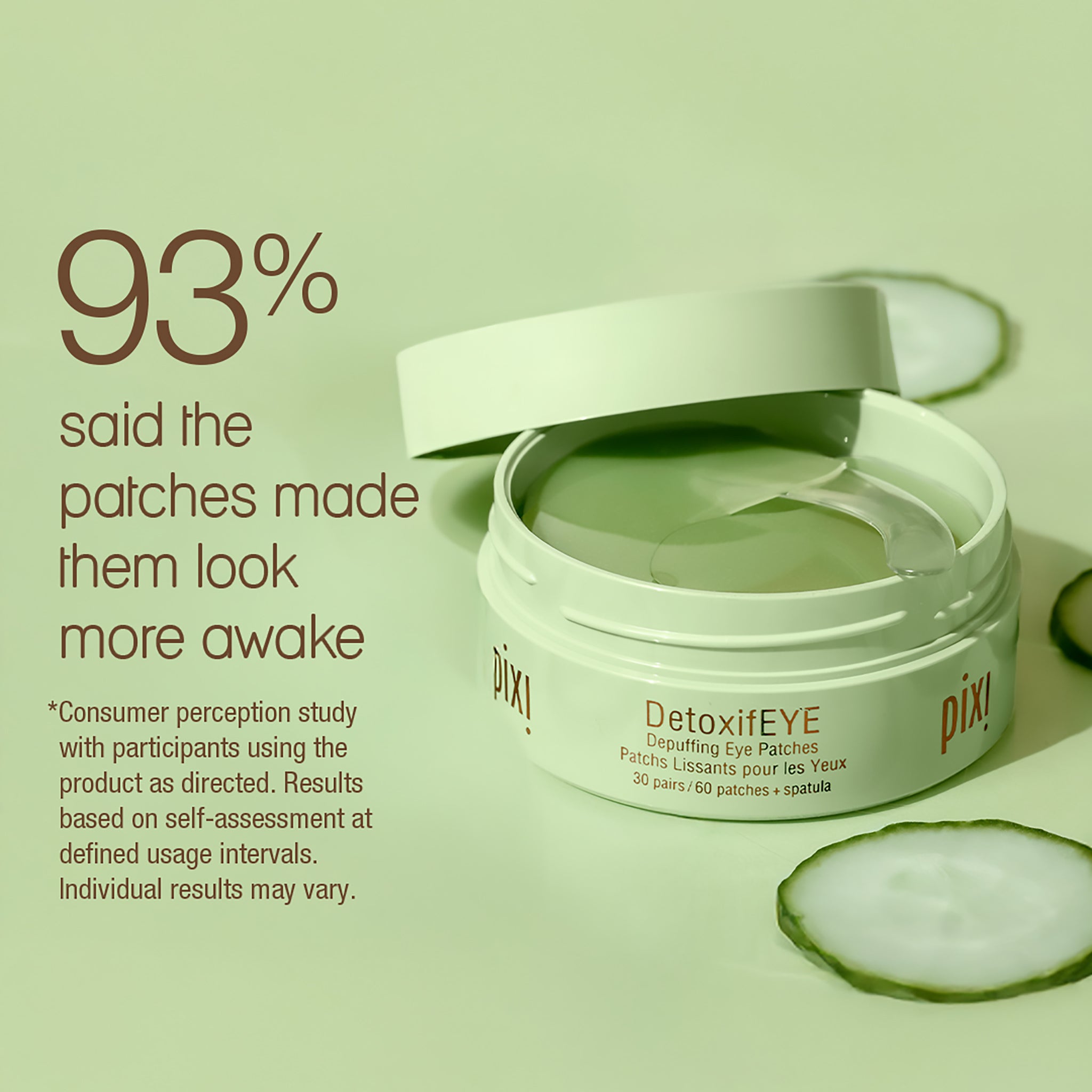 DetoxifEYE - Depuffing Hydrogel Eye-Patches - Pixi Beauty