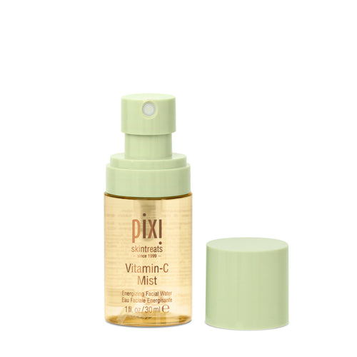 Pixi Skintreats Vitamin-C Mist in a 1 fl. oz. with cap off showing misting component. view 2