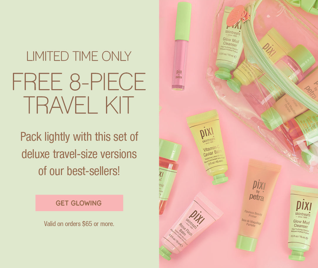 FREE 8-piece set of travel-size treats with orders $65+ mobile image