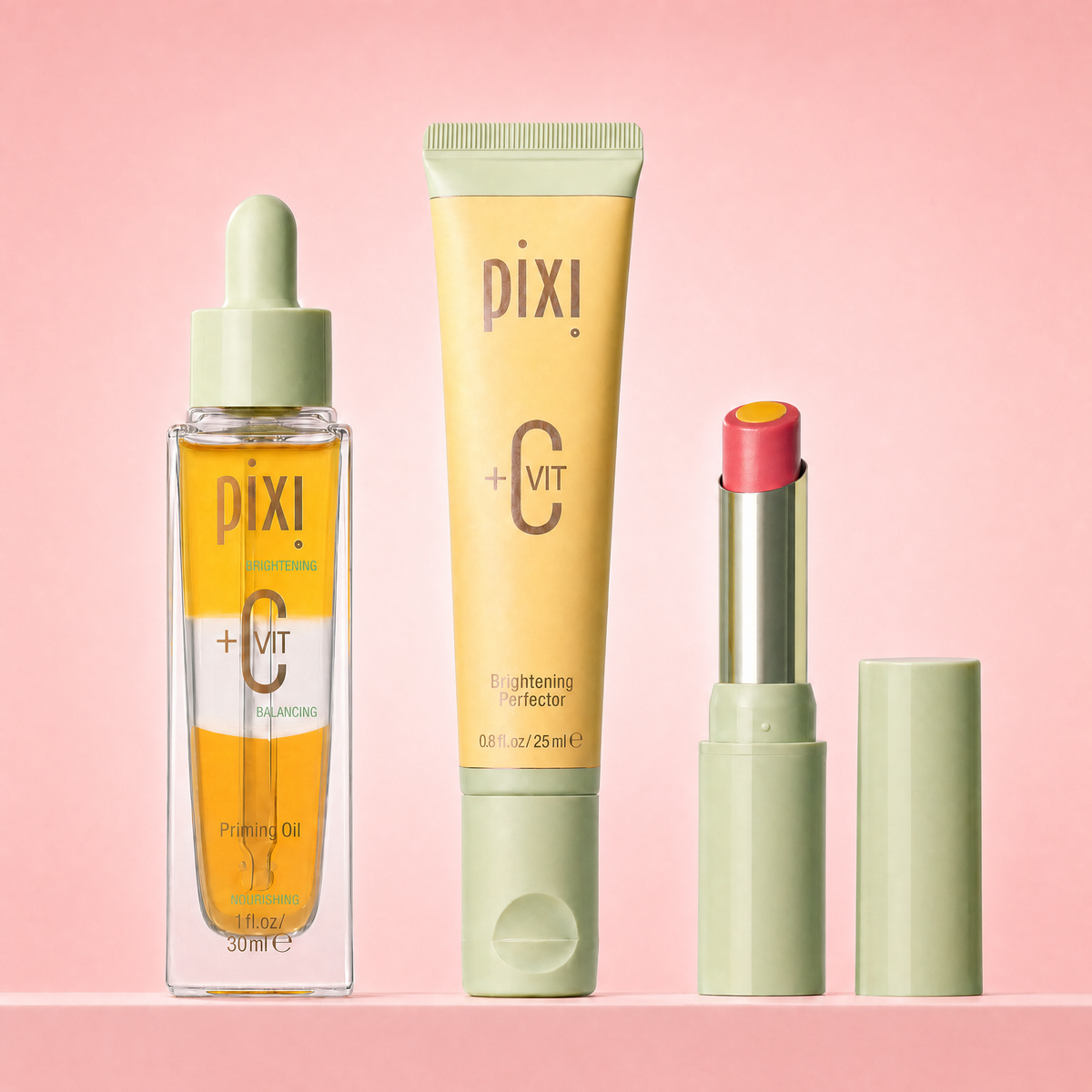 C Vit Brightening Trio - Brightening Skincare & Lip Care Set