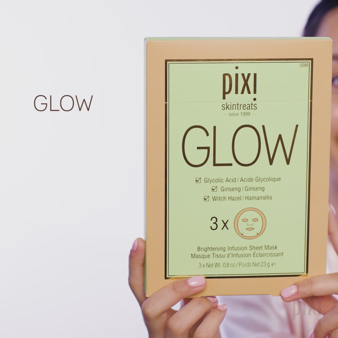 Glow Sheet Mask - Radiance-Boosting Glycolic Acid Face Mask, 3